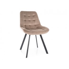 Стул SIGNAL MONTI Velvet Bluvel 40 темно-бежевый/черный, поворотный